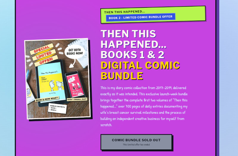 Homemade Cartoons direct self-publishing storefront checkout page